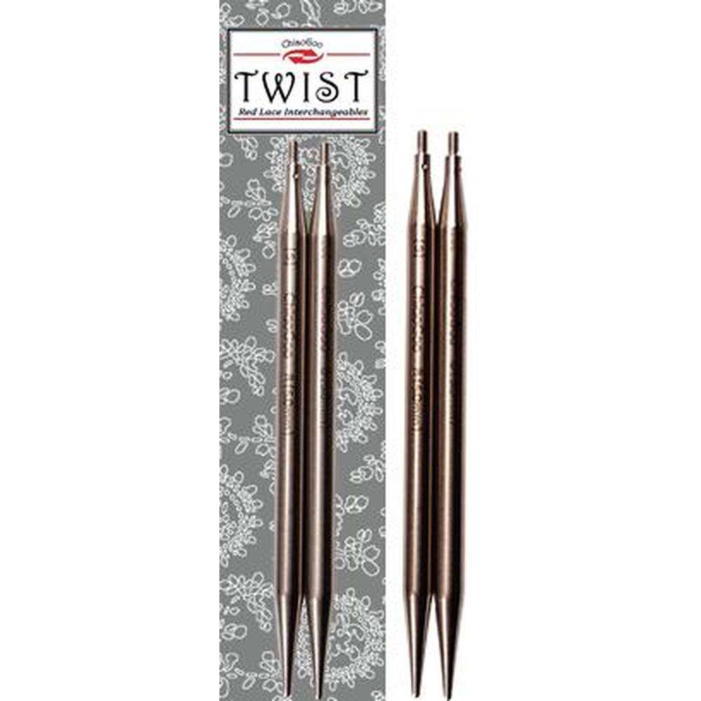 ChiaoGoo 5" Twist Stainless Steel Tips (13.0cm)-Needles & Accessories-Knit Knacks-1.50mm (US000) [M]-Wild & Woolly Yarns