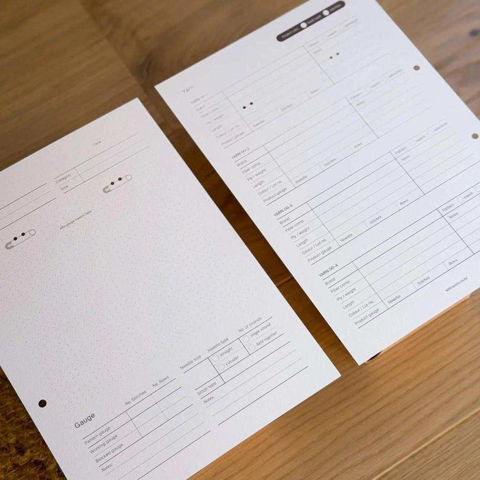 Knit Notes Record / A4-needles & accessories-Knit Notes-Up to 2 Yarns-Single-Wild & Woolly Yarns