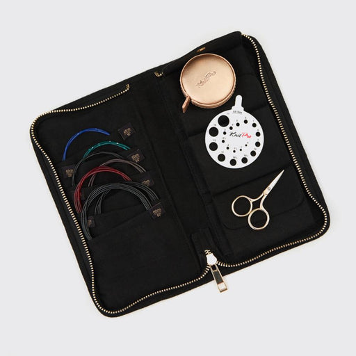 Knitpro Cable Case - Coal-needles & accessories-Wild and Woolly Yarns