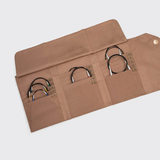 Knitpro Fixed Circular Needle Case - Clay-needles & accessories-Wild and Woolly Yarns
