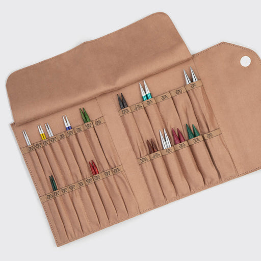 Knitpro Interchangeable Needle Case - Clay-needles & accessories-Wild and Woolly Yarns