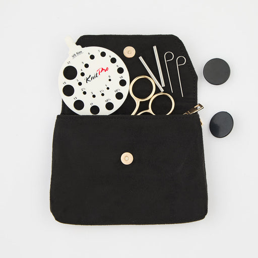 Knitpro Notions Pouch - Coal-needles & accessories-Wild and Woolly Yarns