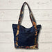 Knitting Bag - Denim With Red Flowers-needles & accessories-Wild and Woolly Yarns