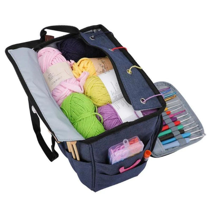Knitting Bag - Oxford-needles & accessories-Wild and Woolly Yarns