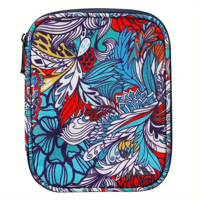 Knitting / Crochet Organiser-needles & accessories-Wild & Woolly Yarns-Peach Geometric-Wild & Woolly Yarns