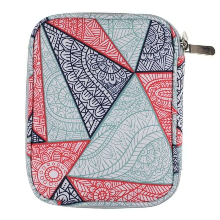 Knitting / Crochet Organiser-needles & accessories-Wild & Woolly Yarns-Peach Geometric-Wild & Woolly Yarns