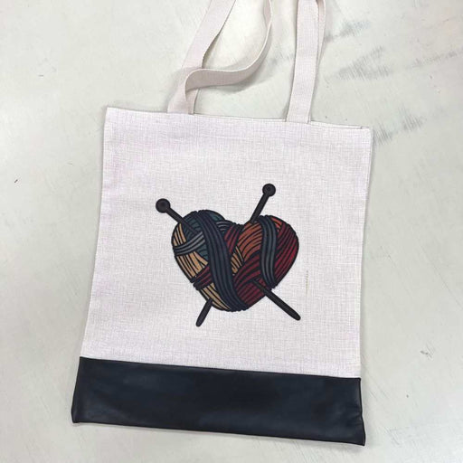 Knitting / Crochet Tote Bag - Yarn Heart-needles & accessories-Wild and Woolly Yarns