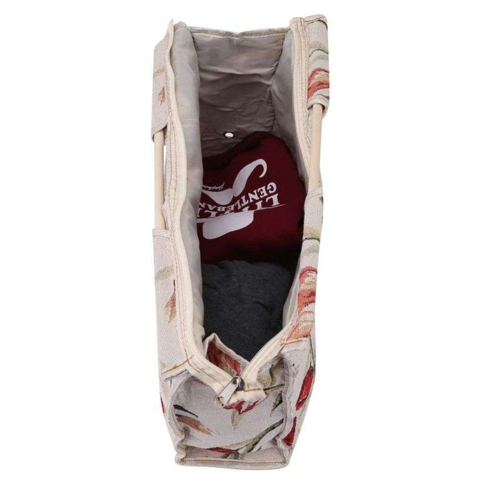 Knitting Storage Bag - Wooden Handle-needles & accessories-Wild and Woolly Yarns
