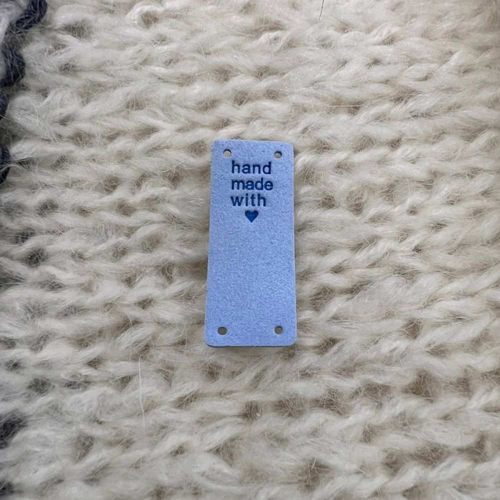 Leather Tag - Hand Made With Love-needles & accessories-Wild & Woolly Yarns-Brown-Wild & Woolly Yarns