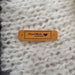 Leather Tag - Hand Made With Love (Flat)-needles & accessories-Wild & Woolly Yarns-Brown-Wild & Woolly Yarns