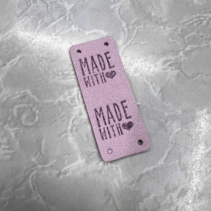 Leather Tag - Made With Love-needles & accessories-Wild & Woolly Yarns-Brown-Wild & Woolly Yarns