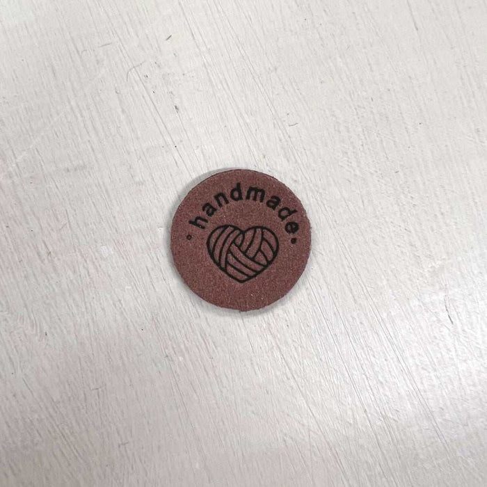 Leather Tag - Round Wool-needles & accessories-Wild & Woolly Yarns-Beige-Wild & Woolly Yarns