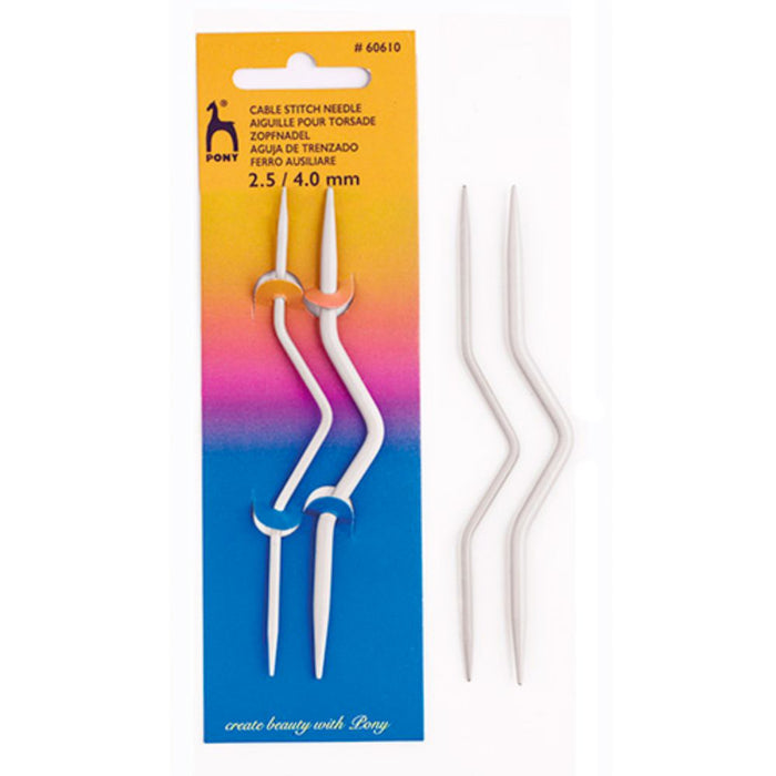 Pony Cable Needles Bent - Set of 2-needles & accessories-Wild and Woolly Yarns