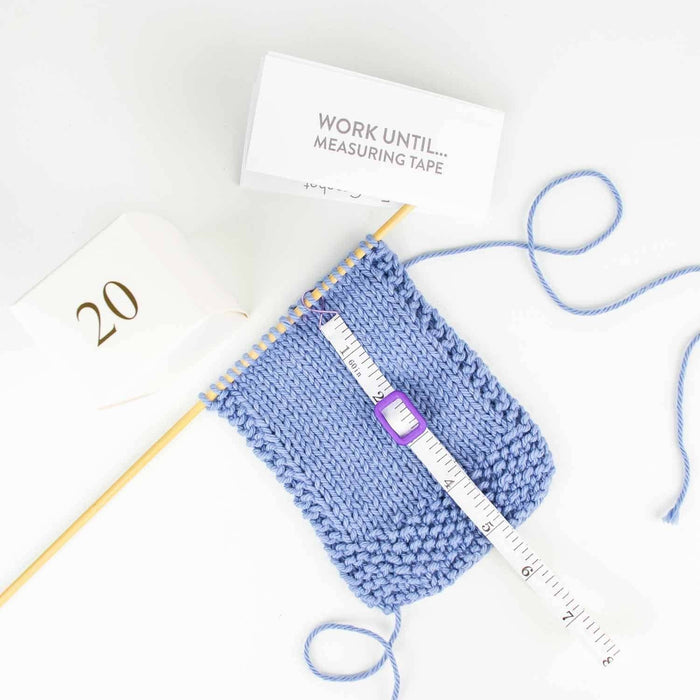 Work Until... Measuring Tape-needles & accessories-Twice Sheared Sheep-Blue-Wild & Woolly Yarns