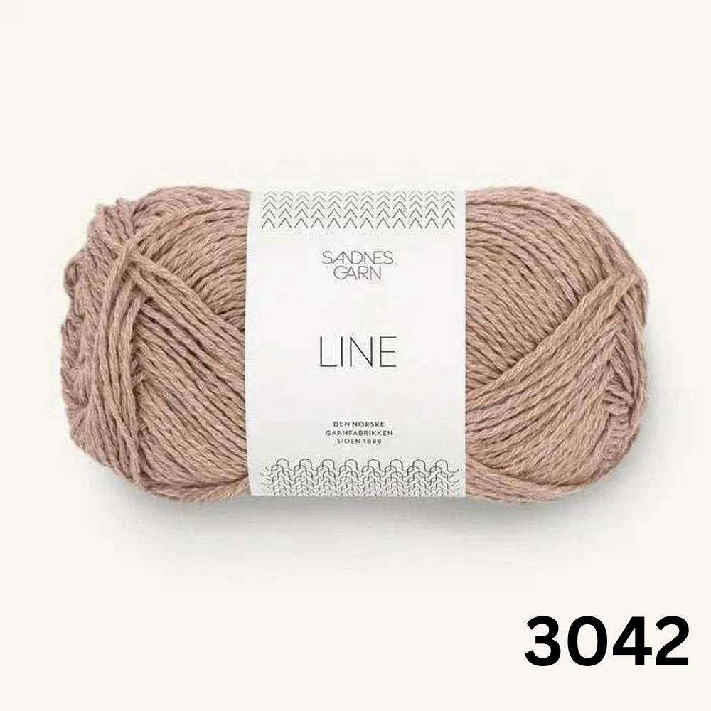 Sandnes Garn Line Cafe au Lait (3042) yarn colour for Anker’s Summer Shirt Knit Kit