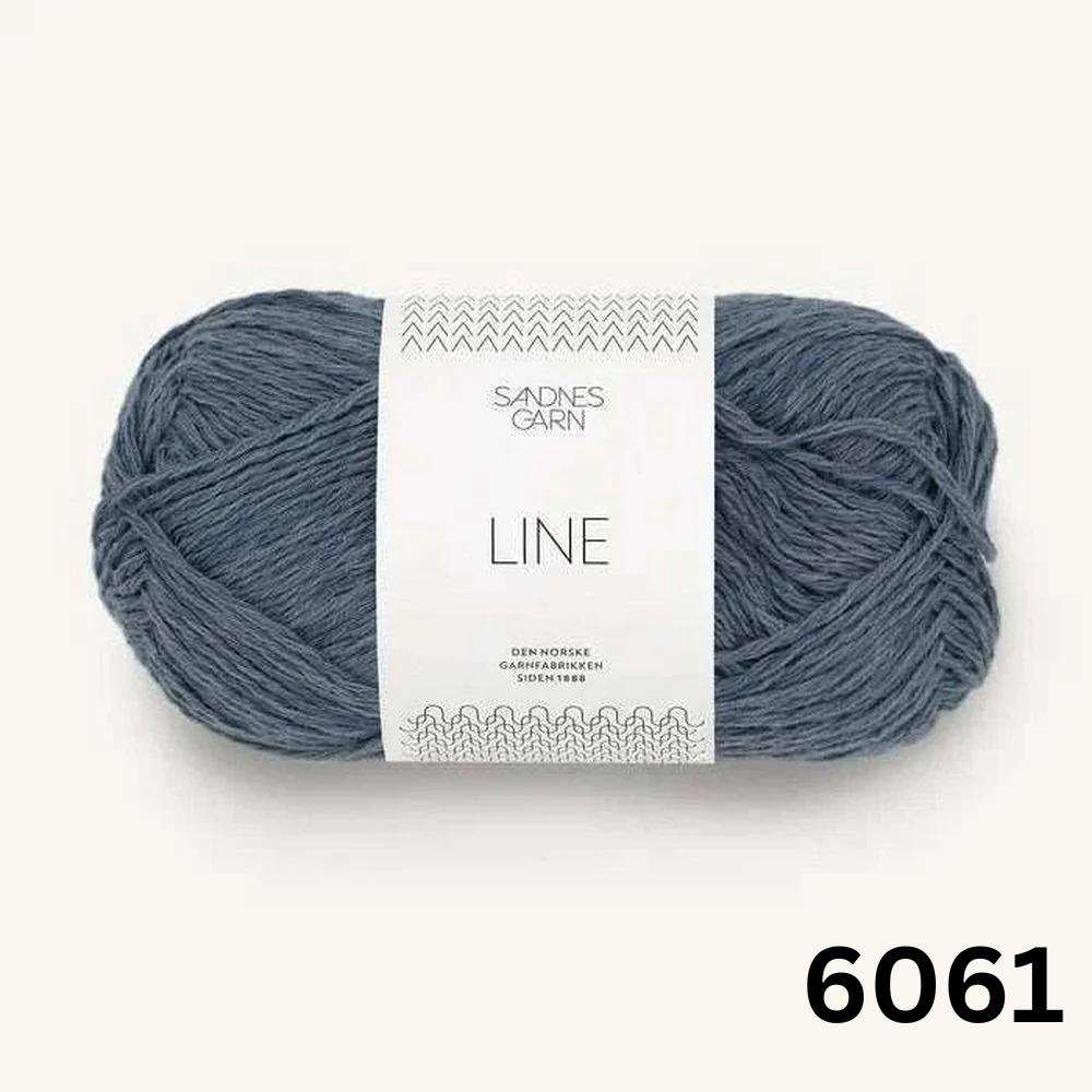 Sandnes Garn Line Dark Blue-Grey (6061) yarn colour for Anker’s Summer Shirt Knit Kit