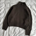 Oversized Hannah Sweater with round neck knit in stockinette stitch, top-down seamless design