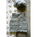 Pale green baby vest with lace edging and a matching hat — Liberty Vest and Hat, Lisa F BC153.