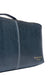 Sapphire blue leather knitting project bag with dedicated tool sections and handcrafted design