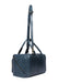 Project 39 Knitting Project Bag in sapphire blue leather with sturdy handles and angled metal zip