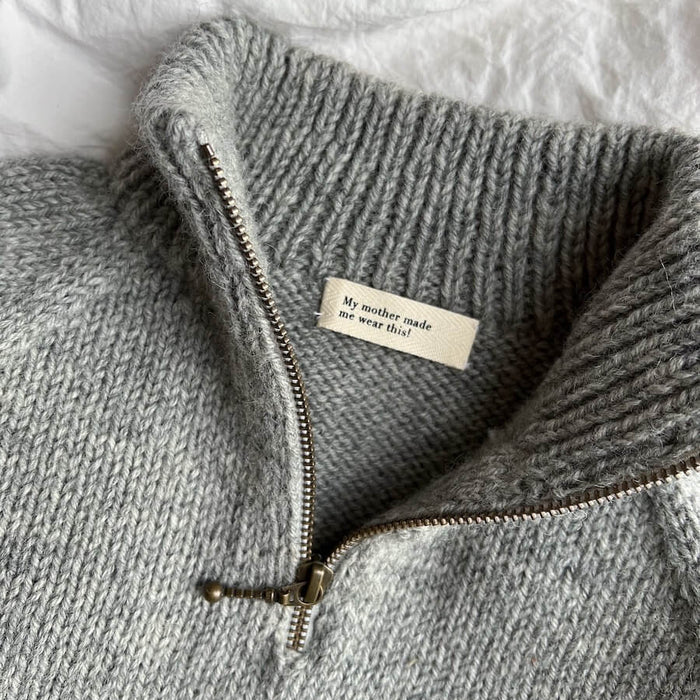 Zipper Sweater Light Junior Knitting Pattern - PetiteKnit