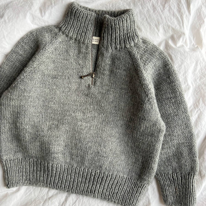 Zipper Sweater Light Junior Knitting Pattern - PetiteKnit