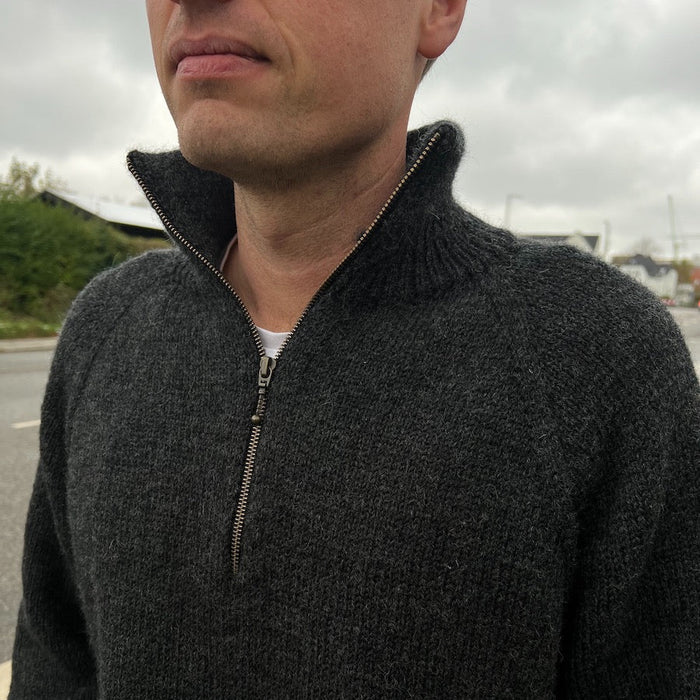 Zipper Sweater Light Man Knitting Pattern - PetiteKnit