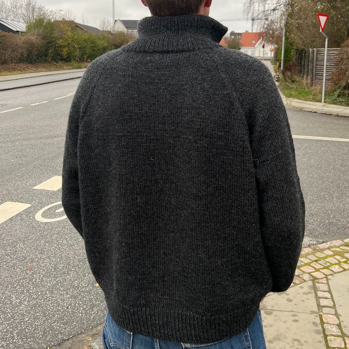 Zipper Sweater Light Man Knitting Pattern - PetiteKnit