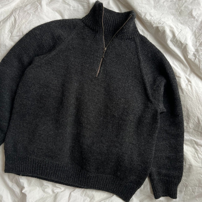 Zipper Sweater Light Knitting Pattern - PetiteKnit